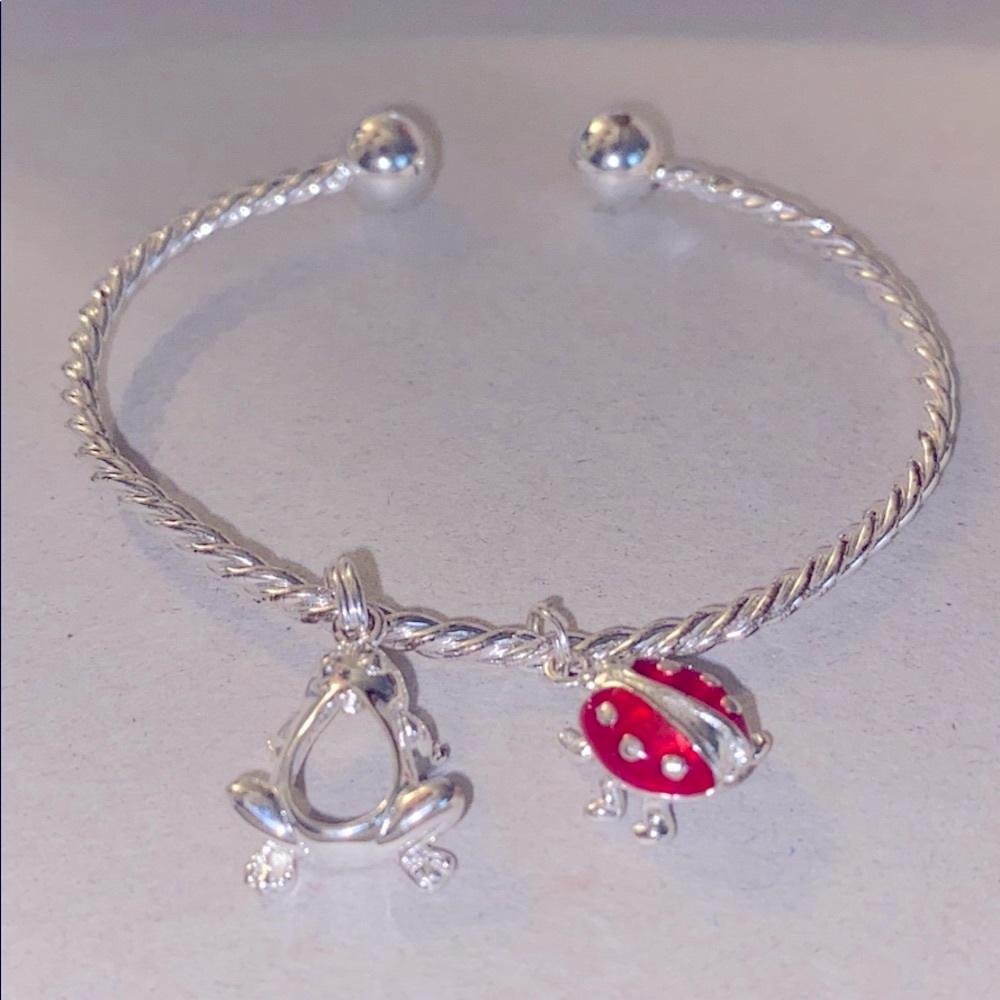 Ladybug and Frog Charm Bracelet